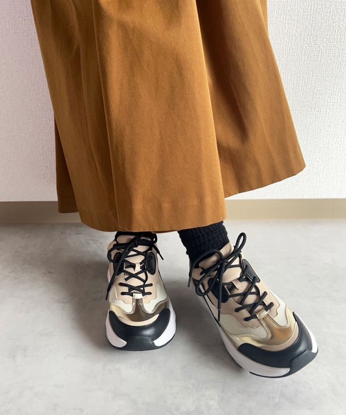 lus.(ラスドット)の「lus. 配色ダッドスニーカー(スニーカー・レディース・ブラック×ベージュ/レオパード/ホワイト×シルバー・M/L/LL/S)」の14枚目の写真