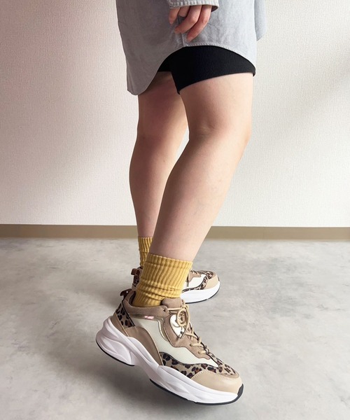 lus.(ラスドット)の「lus. 配色ダッドスニーカー(スニーカー・レディース・ブラック×ベージュ/レオパード/ホワイト×シルバー・M/L/LL/S)」の20枚目の写真