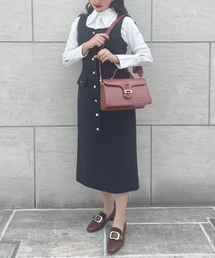 an another angelus | ゴールド釦ツイードジャンパースカート/ananotherangelus(ジャンパースカート)