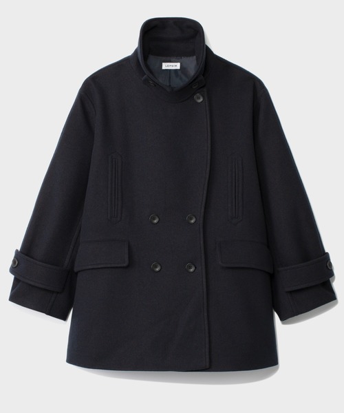 LEPSIM（レプシィム）の「【FOR I SERIES】ウーリーテックピーコート　130934（ピーコート・レディース・ネイビー/ブラック/グレー・FREE）」の3枚目の写真