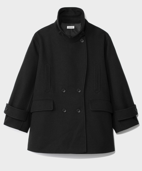 LEPSIM（レプシィム）の「【FOR I SERIES】ウーリーテックピーコート　130934（ピーコート・レディース・ネイビー/ブラック/グレー・FREE）」の2枚目の写真