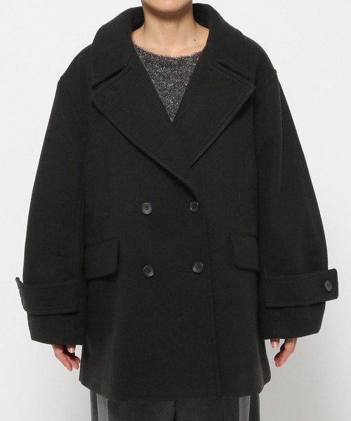 LEPSIM（レプシィム）の「【FOR I SERIES】ウーリーテックピーコート　130934（ピーコート・レディース・ネイビー/ブラック/グレー・FREE）」の4枚目の写真