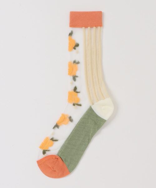 styiro（スタイロ）の「花柄シースルー靴下（ソックス/靴下・レディース・その他1/その他2/その他3/その他5/その他8/その他7/その他6/その他4/その他9/その他12/その他10/その他11・FREE）」の16枚目の写真