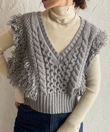 ベスト（グレー/灰色系・フリンジ）ファッション通販 - ZOZOTOWN