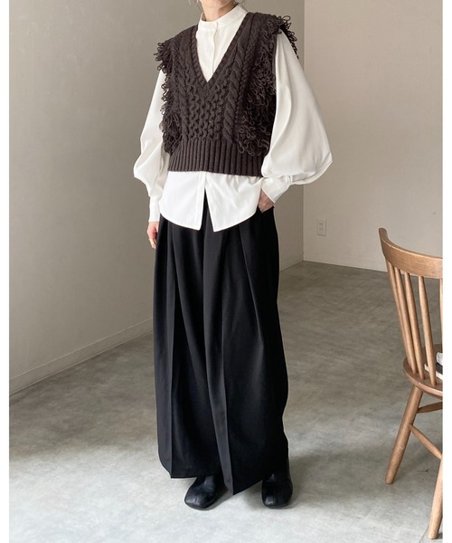 BRILL ブリル 24SS 新品 フリンジ ニット ベスト ファンシーヤーン BRILL ブリル 24SS 新品 フリンジ ニット ベスト ファンシーヤーン
