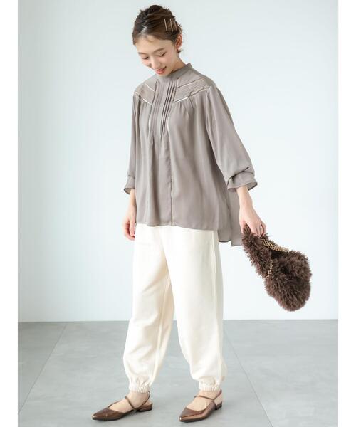 Lugnoncure（ルノンキュール）の「エンブレムプリント裏毛スウェットパンツ（その他パンツ・レディース・オフホワイト/ベージュ/ブラウン・F）」の12枚目の写真