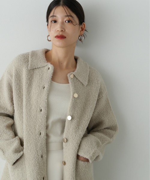 【セール】◆ステンカラーニットブルゾン（ブルゾン）｜N.（N. Natural Beauty Basic）（エヌエヌナチュラルビューティーベーシック）