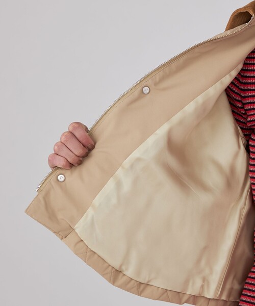 MACPHEE（マカフィー）の「キルティング ショートブルゾン（ブルゾン・レディース・ライトベージュ/ブラック・36）」の7枚目の写真