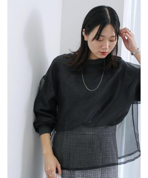 Samansa Mos2 blue（サマンサモスモスブルー）の「オーガンジー