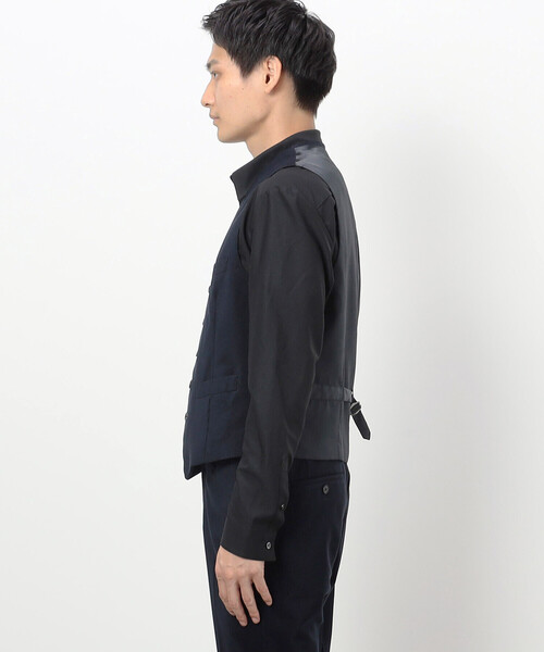 COMME CA ISM（コムサイズム）の「【セットアップ対応】 トリコットコーデュロイ ベスト（スーツベスト・メンズ・チャコール/ネイビー/カーキ・SMALL/MEDIUM/LARGE）」の15枚目の写真