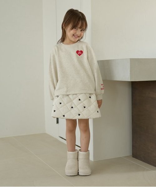 Lycee mine（リセマイン）の「【インナーパンツ付き】キルティングギャザーたっぷりスカート（スカート・キッズ・ミント/アイボリー/ブラック/ピンク/ブラウン・100cm/110cm/120cm/130cm/140cm/150cm）」の18枚目の写真