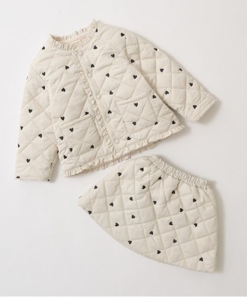 Lycee mine（リセマイン）の「【インナーパンツ付き】キルティングギャザーたっぷりスカート（スカート・キッズ・ミント/アイボリー/ブラック/ピンク/ブラウン・100cm/110cm/120cm/130cm/140cm/150cm）」の6枚目の写真