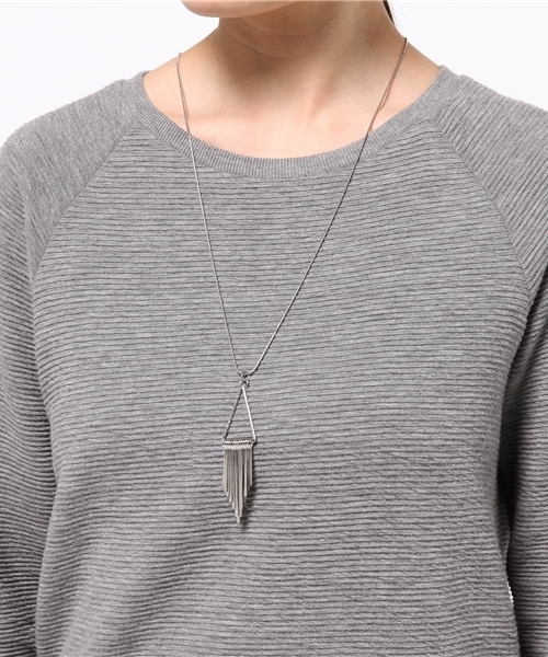 NATURAL BEAUTY BASIC（ナチュラルビューティーベーシック）の「【AneCan 12月号掲載】センターフリンジネックレス（ネックレス・レディース・シルバー/ゴールド・ﾌﾘ-）」の6枚目の写真