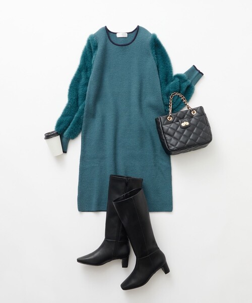 セール】レザー調ロングブーツ（ブーツ）｜index（インデックス）の