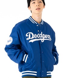 メンズのスタジャン（ブルー・ネイビー/青色系）ファッション