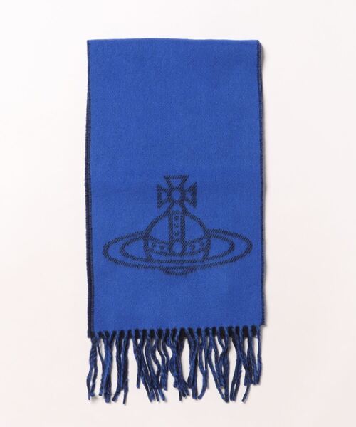 Vivienne Westwood（ヴィヴィアンウエストウッド）の「SCARF-SINGLE ORB DOUBLE FA（マフラー・レディース・ブルー系その他/レッド/ピンク/ホワイト/ブラック/ブルー・FREE）」の4枚目の写真
