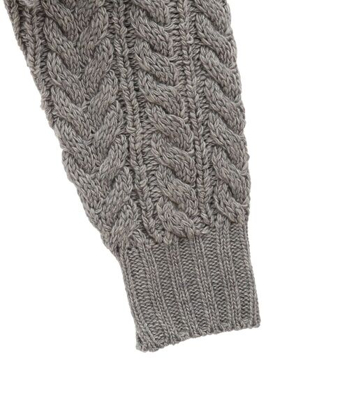 フリンジスリーブショート丈ケーブルニット（ニット/セーター）｜AnriettMusee（アンリエットミュゼ）