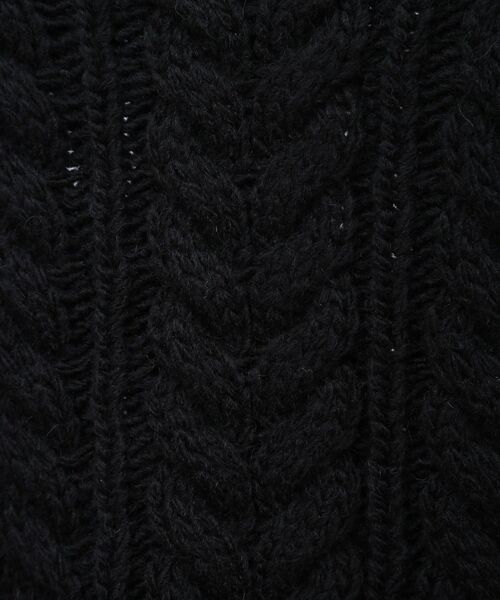 フリンジスリーブショート丈ケーブルニット（ニット/セーター）｜AnriettMusee（アンリエットミュゼ）