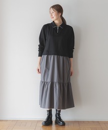 studio CLIP | ハーフジップドッキングワンピース(ワンピース)