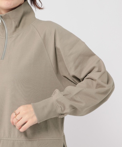 studio CLIP(スタディオクリップ)の「ハーフジップドッキングワンピース(ワンピース・レディース・モカ/アイボリー/ブラック・FREE)」の16枚目の写真