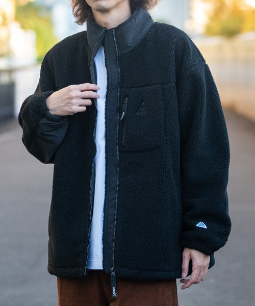 【ag】〔GERRY/ジェリー〕シープボア 裏フリース ウィンドウプルーフ スタンドカラージャケット（ブルゾン）｜GERRY（ジェリー）