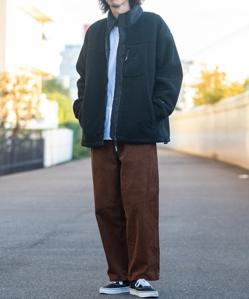 【ag】〔GERRY/ジェリー〕シープボア 裏フリース ウィンドウプルーフ スタンドカラージャケット（ブルゾン）｜GERRY（ジェリー）