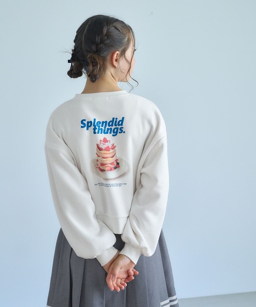 GLOBAL WORK(グローバルワーク)の「あったか乾きやすいワイドスウェット/115755(スウェット・キッズ・ホワイト系6/ネイビー/モカ/チャコールグレー/ホワイト系5/ホワイト系8/グレー系9/ネイビー系9・120cm/140cm/160cm/130cm/150cm)」の3枚目の写真