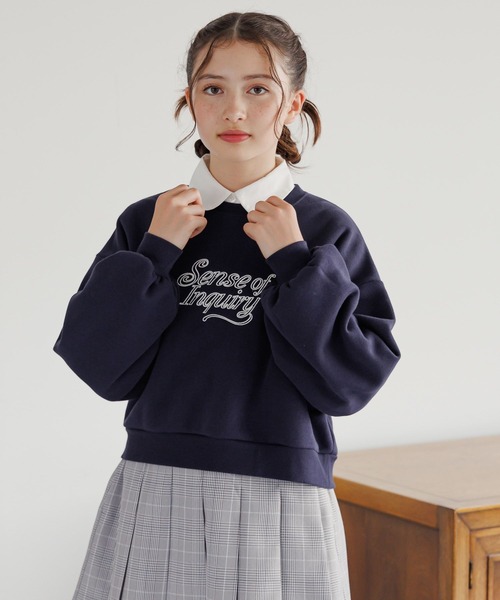 GLOBAL WORK(グローバルワーク)の「あったか乾きやすいワイドスウェット/115755(スウェット・キッズ・ホワイト系6/ネイビー/モカ/チャコールグレー/ホワイト系5/ホワイト系8/グレー系9/ネイビー系9・120cm/140cm/160cm/130cm/150cm)」の1枚目の写真