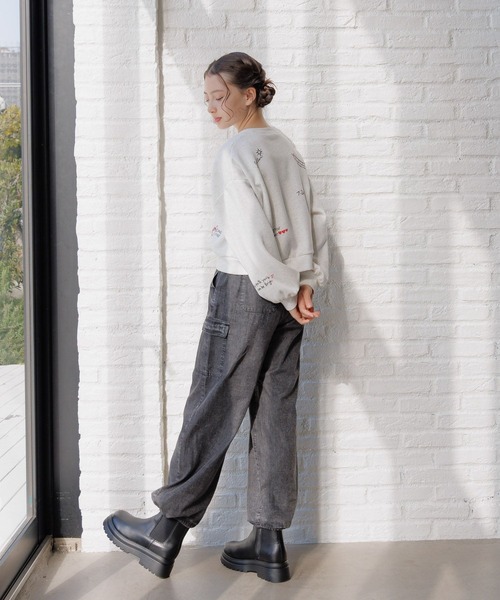 GLOBAL WORK(グローバルワーク)の「あったか乾きやすいワイドスウェット/115755(スウェット・キッズ・ホワイト系6/ネイビー/モカ/チャコールグレー/ホワイト系5/ホワイト系8/グレー系9/ネイビー系9・120cm/140cm/160cm/130cm/150cm)」の20枚目の写真