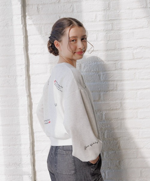 GLOBAL WORK(グローバルワーク)の「あったか乾きやすいワイドスウェット/115755(スウェット・キッズ・ホワイト系6/ネイビー/モカ/チャコールグレー/ホワイト系5/ホワイト系8/グレー系9/ネイビー系9・120cm/140cm/160cm/130cm/150cm)」の21枚目の写真