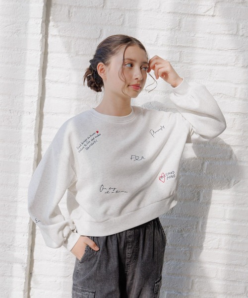 GLOBAL WORK(グローバルワーク)の「あったか乾きやすいワイドスウェット/115755(スウェット・キッズ・ホワイト系6/ネイビー/モカ/チャコールグレー/ホワイト系5/ホワイト系8/グレー系9/ネイビー系9・120cm/140cm/160cm/130cm/150cm)」の22枚目の写真