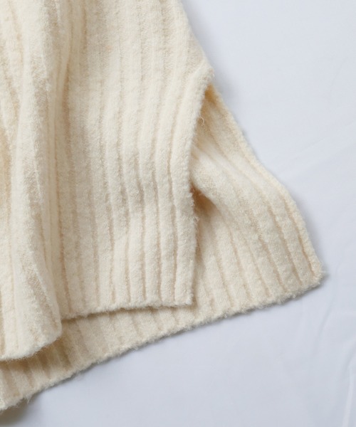 Crisp（クリスプ）の「スカラップカラーリボンニットカーディガン（ニット/セーター・レディース・アイボリー/ベージュ/グリーン/イエロー・FREE）」の9枚目の写真