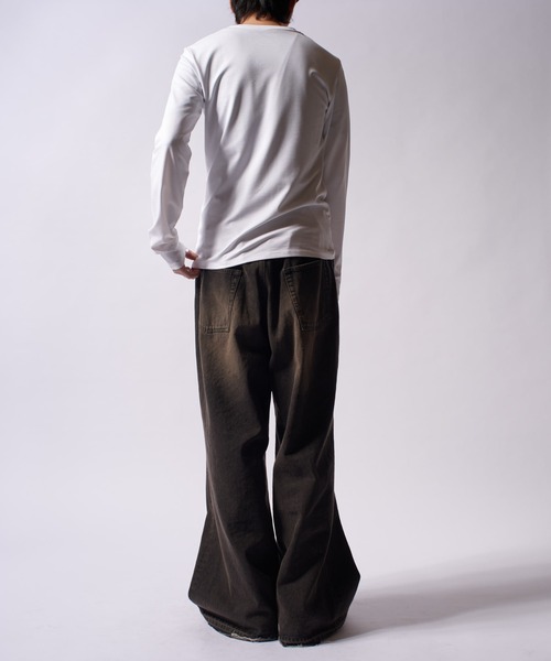 Lui's(ルイス)の「SHINE BASIC ショート丈カットソー(Tシャツ/カットソー・メンズ・チャコールグレー/ホワイト/ブラック・M/S)」の8枚目の写真