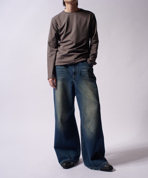 Lui's(ルイス)の「SHINE BASIC ショート丈カットソー(Tシャツ/カットソー・メンズ・チャコールグレー/ホワイト/ブラック・M/S)」の19枚目の写真