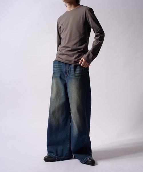 Lui's(ルイス)の「SHINE BASIC ショート丈カットソー(Tシャツ/カットソー・メンズ・チャコールグレー/ホワイト/ブラック・M/S)」の20枚目の写真