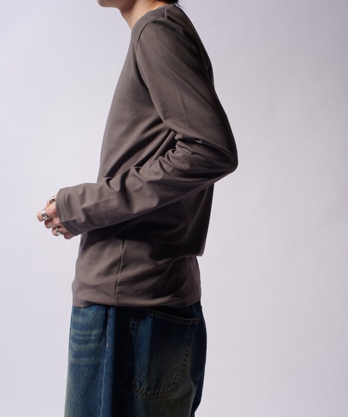 Lui's(ルイス)の「SHINE BASIC ショート丈カットソー(Tシャツ/カットソー・メンズ・チャコールグレー/ホワイト/ブラック・M/S)」の17枚目の写真