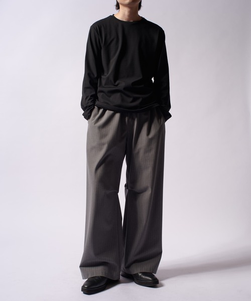 Lui's(ルイス)の「SHINE BASIC ショート丈カットソー(Tシャツ/カットソー・メンズ・チャコールグレー/ホワイト/ブラック・M/S)」の12枚目の写真