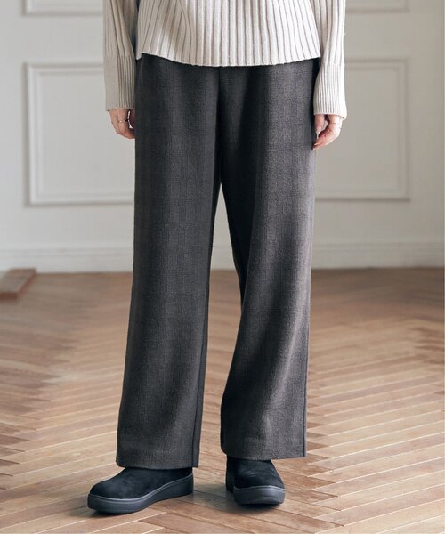 ikka(イッカ)の「カットジャガードパンツ(その他パンツ・レディース・ライトグレー/チャコールグレー/ブラウン・S/M/L)」の8枚目の写真