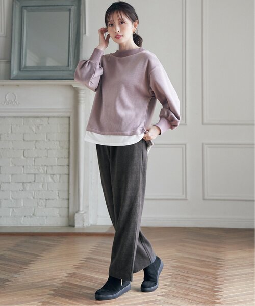 ikka(イッカ)の「カットジャガードパンツ(その他パンツ・レディース・ライトグレー/チャコールグレー/ブラウン・S/M/L)」の12枚目の写真