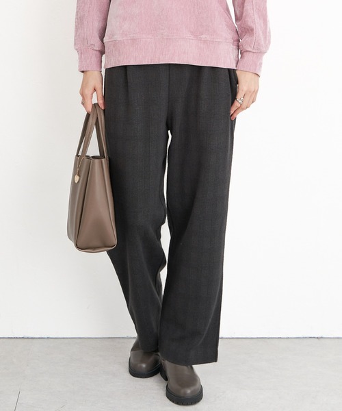 ikka(イッカ)の「カットジャガードパンツ(その他パンツ・レディース・ライトグレー/チャコールグレー/ブラウン・S/M/L)」の2枚目の写真