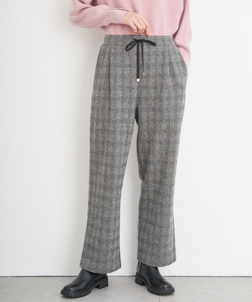 ikka(イッカ)の「カットジャガードパンツ(その他パンツ・レディース・ライトグレー/チャコールグレー/ブラウン・S/M/L)」の1枚目の写真