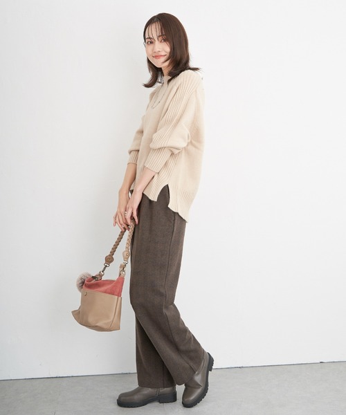 ikka(イッカ)の「カットジャガードパンツ(その他パンツ・レディース・ライトグレー/チャコールグレー/ブラウン・S/M/L)」の17枚目の写真