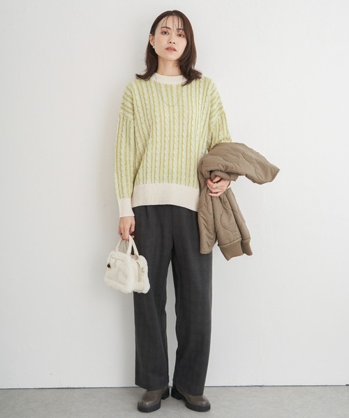 ikka(イッカ)の「カットジャガードパンツ(その他パンツ・レディース・ライトグレー/チャコールグレー/ブラウン・S/M/L)」の22枚目の写真