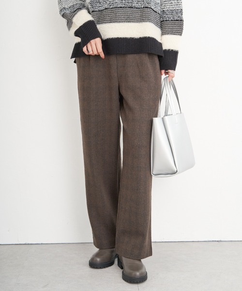 ikka(イッカ)の「カットジャガードパンツ(その他パンツ・レディース・ライトグレー/チャコールグレー/ブラウン・S/M/L)」の19枚目の写真