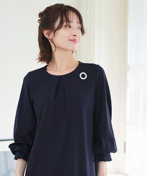 Tiaclasse(ティアクラッセ)の「タックスリーブポンチチュニック(Tシャツ/カットソー・レディース・ネイビー/ピンク/チャコールグレー・S/M/L)」の21枚目の写真