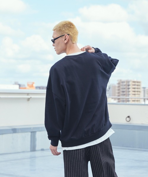 NIKE スウェット トレーナー プルオーバー メンズ L 刺繍 青タグ ナイキ] セットアップ対応 クラブ オーバーサイズド フレンチテリー