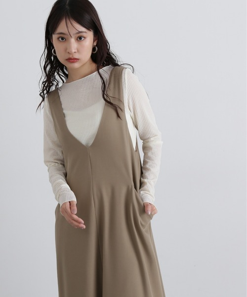 N.（N. Natural Beauty Basic）（エヌエヌナチュラルビューティーベーシック）の「シュリンクボートネックカットソー（Tシャツ/カットソー・レディース・ブラック/オフホワイト/ブラウン・MEDIUM）」の7枚目の写真