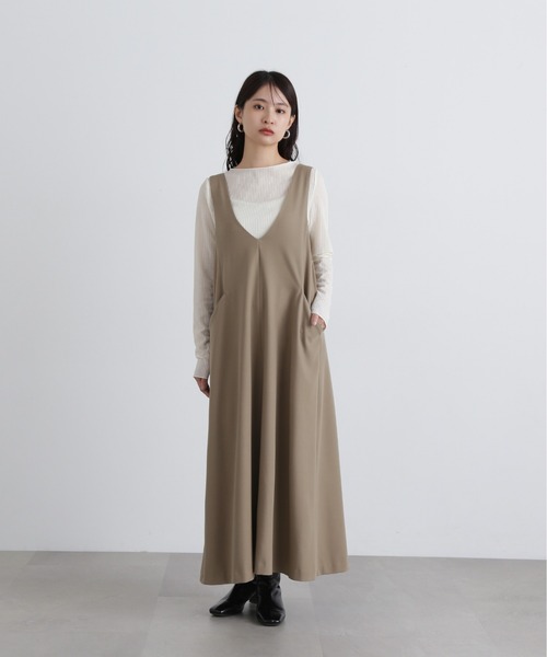 N.（N. Natural Beauty Basic）（エヌエヌナチュラルビューティーベーシック）の「シュリンクボートネックカットソー（Tシャツ/カットソー・レディース・ブラック/オフホワイト/ブラウン・MEDIUM）」の8枚目の写真