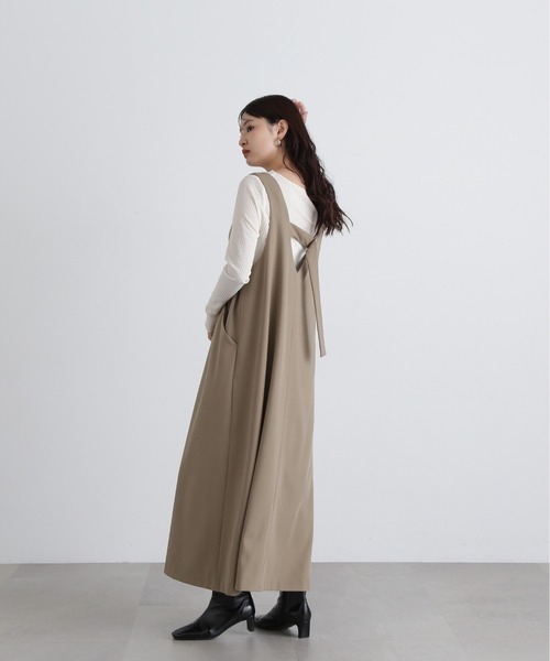 N.（N. Natural Beauty Basic）（エヌエヌナチュラルビューティーベーシック）の「シュリンクボートネックカットソー（Tシャツ/カットソー・レディース・ブラック/オフホワイト/ブラウン・MEDIUM）」の9枚目の写真