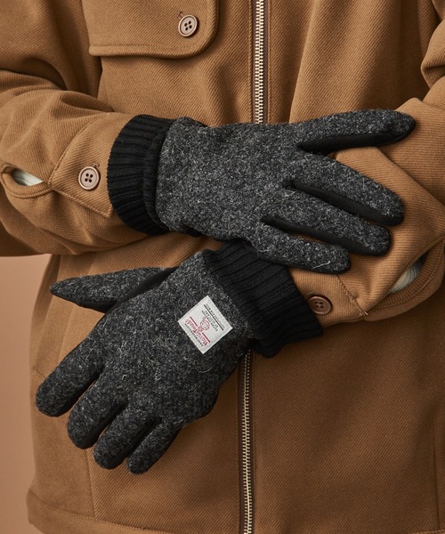 セール】【SETUP7】HARRIS スマホ対応 ジャージニットカフス裏ボア手袋